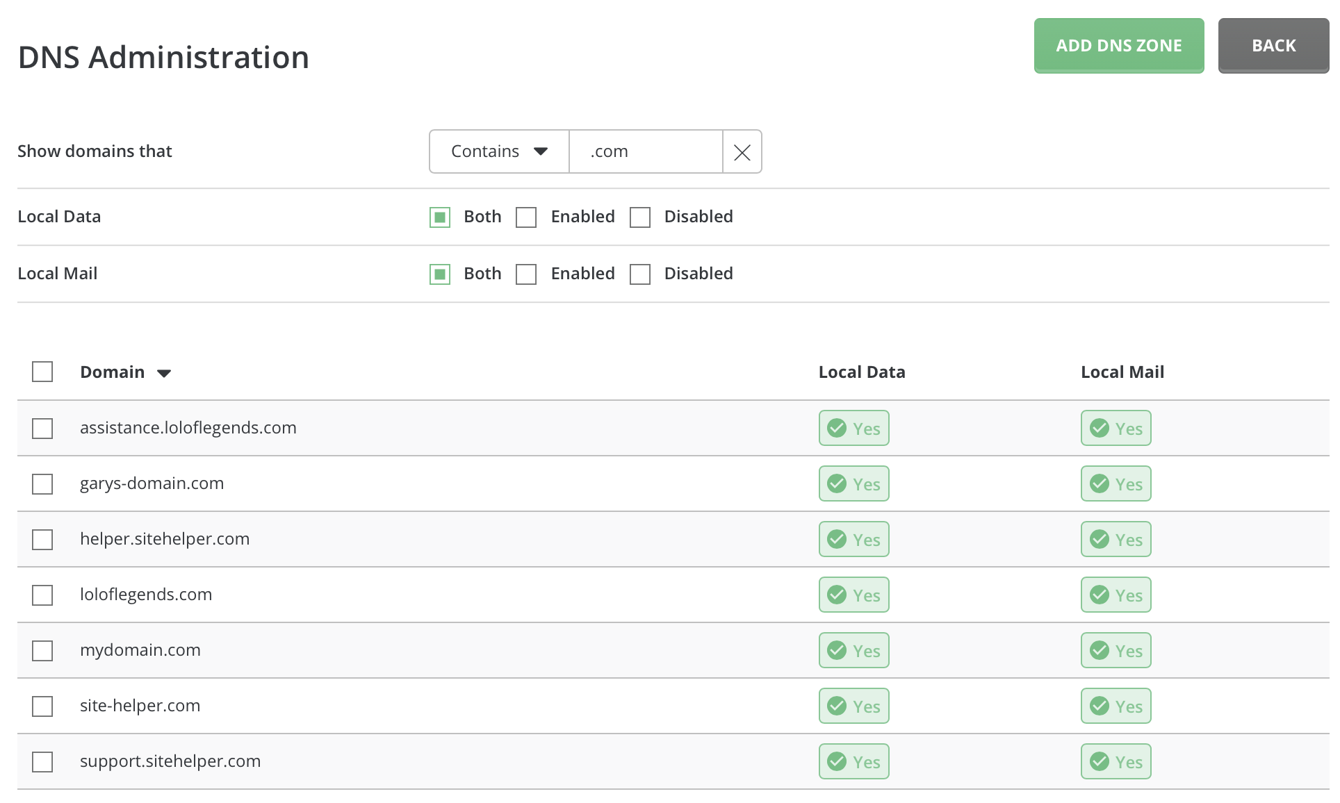 access dns administration