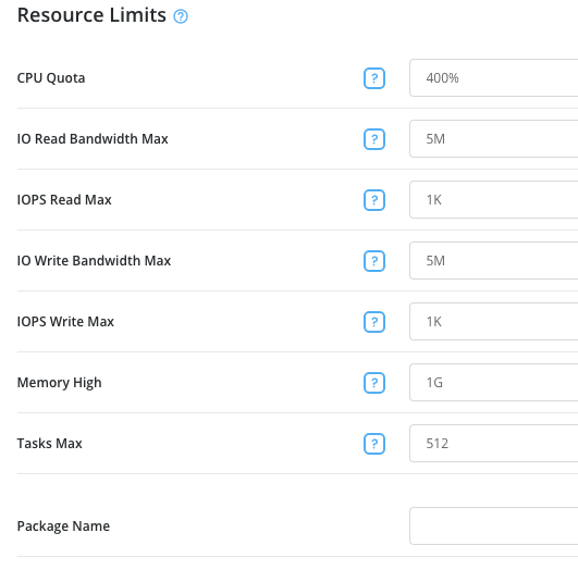 Resource limits