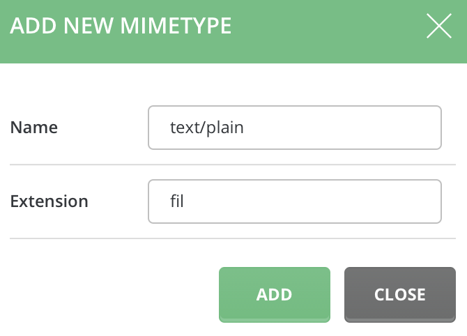 add mime type