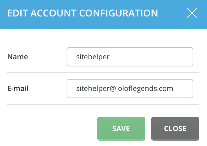 edit account configuration